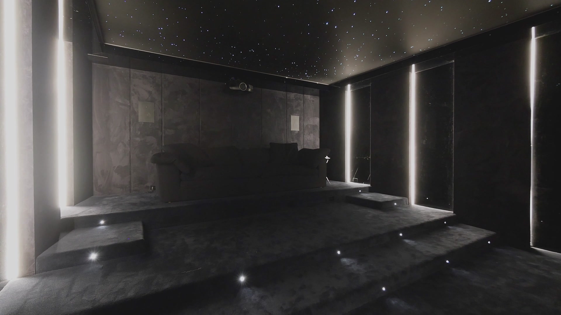 Private theatre with a star-field ceiling
